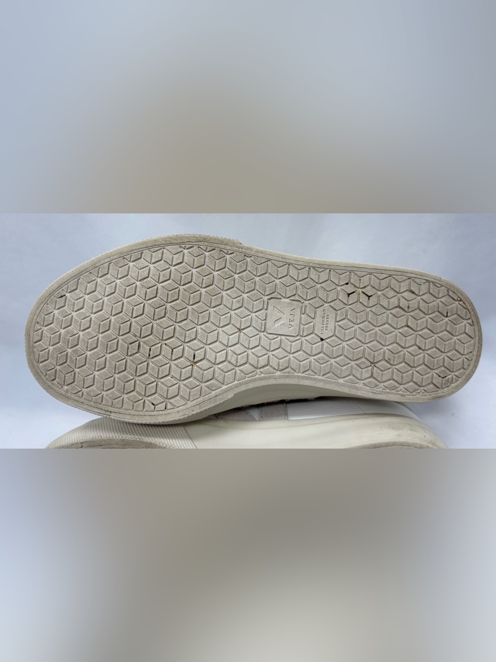 Veja Campo T2 A White/Grey Leather Sneakers - Size Women US 6 EU 35 - Picture 5 of 9
